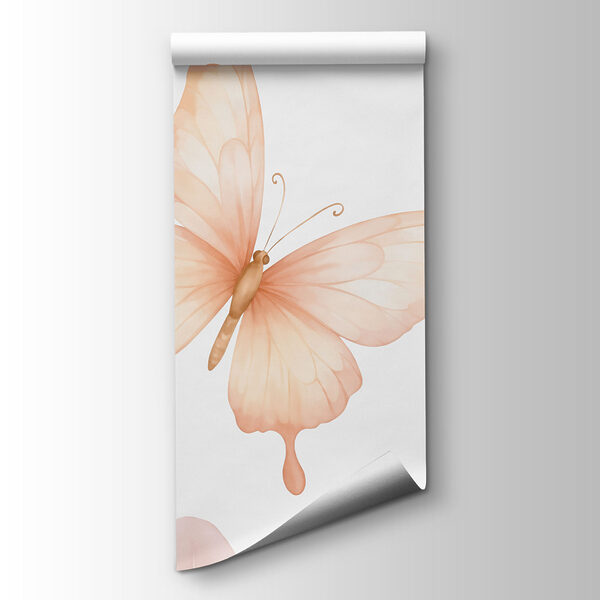 Butterflies flying over flowers