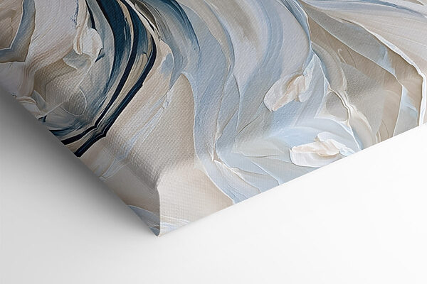 - Swirling soft shades of blue