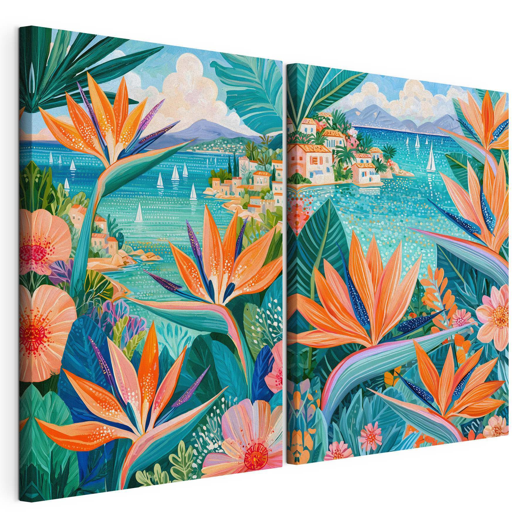 Collage of flowers and plants