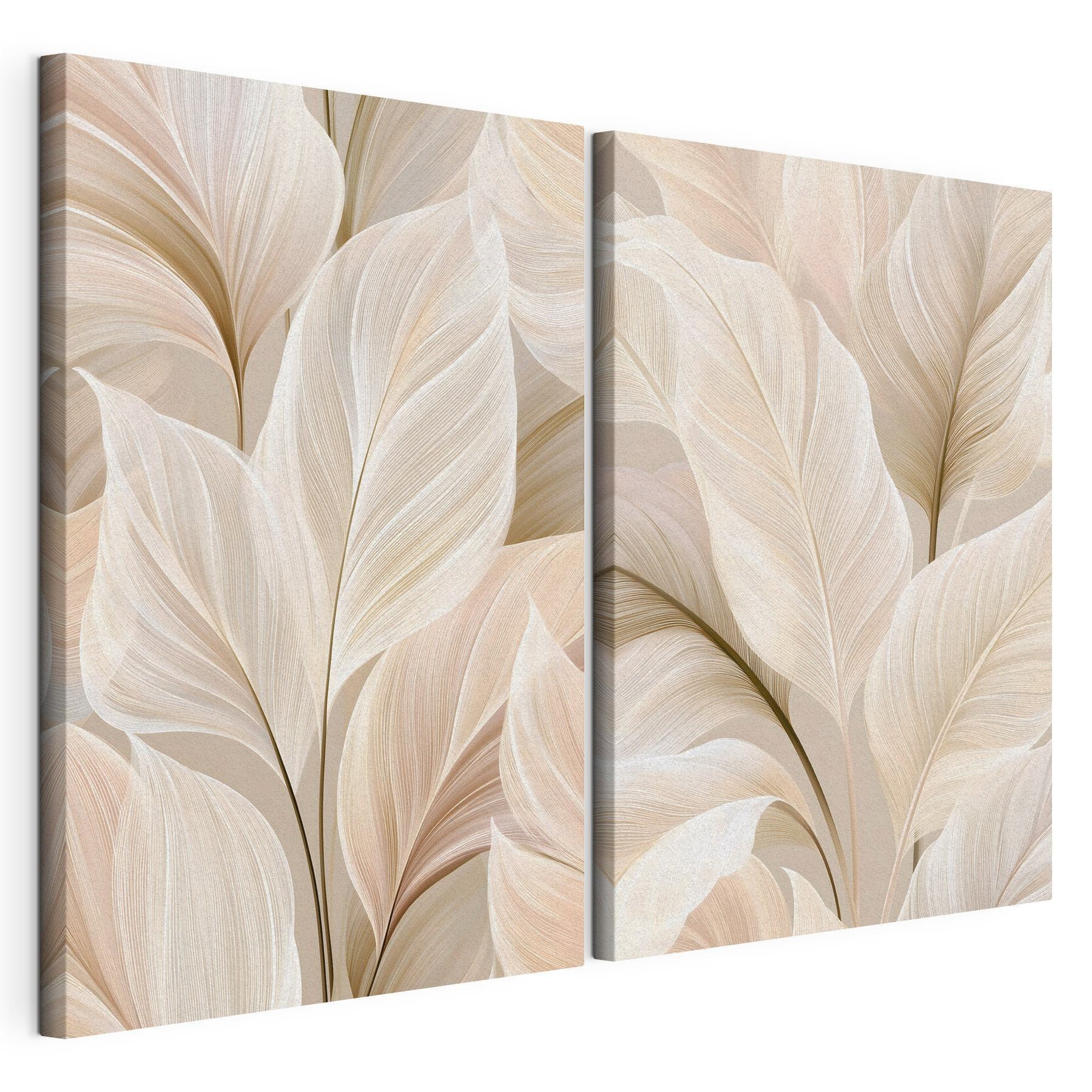 Delicate leaves in soft hues