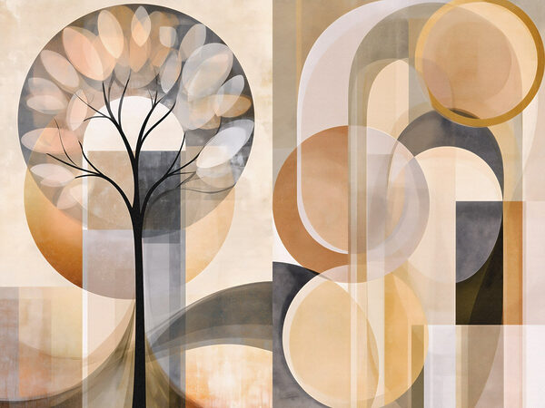 Tree with circles and lines