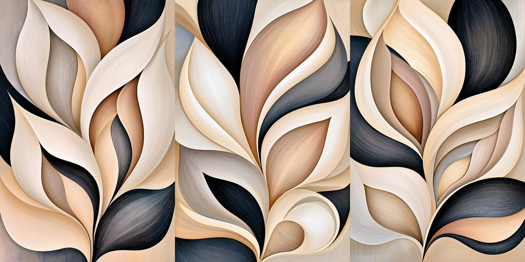 Flowing forms in soft hues