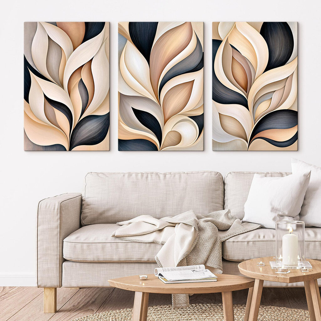 Flowing forms in soft hues
