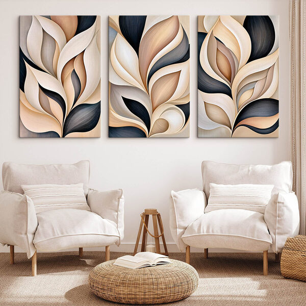 Flowing forms in soft hues