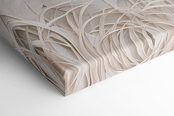 White tiger sculpture with leaves