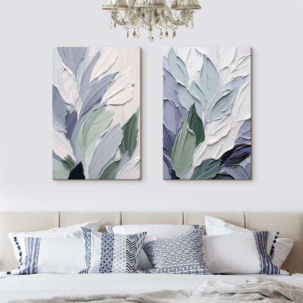 Abstract leaves in soft color palette Abstract leaves in soft color palette