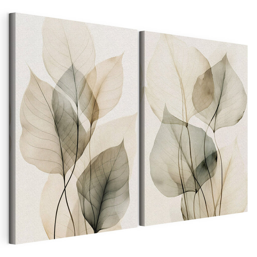 Whispering shades of delicate leaves