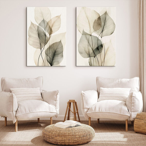 Whispering shades of delicate leaves