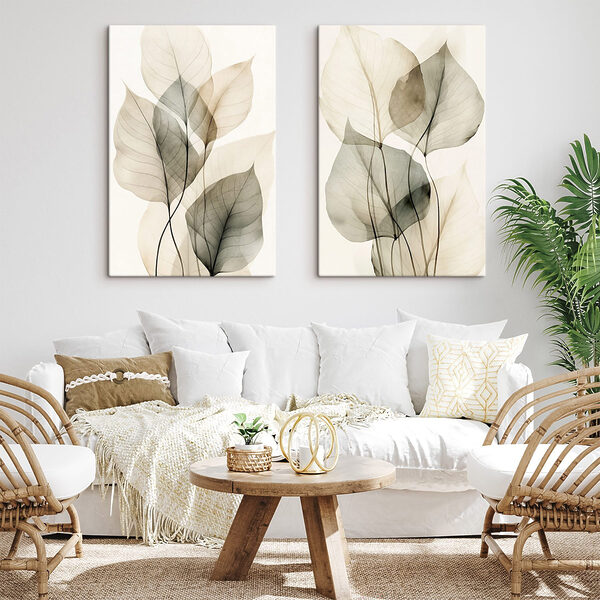 Whispering shades of delicate leaves