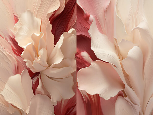 Collage of white and pink flowers Collage of white and pink flowers
