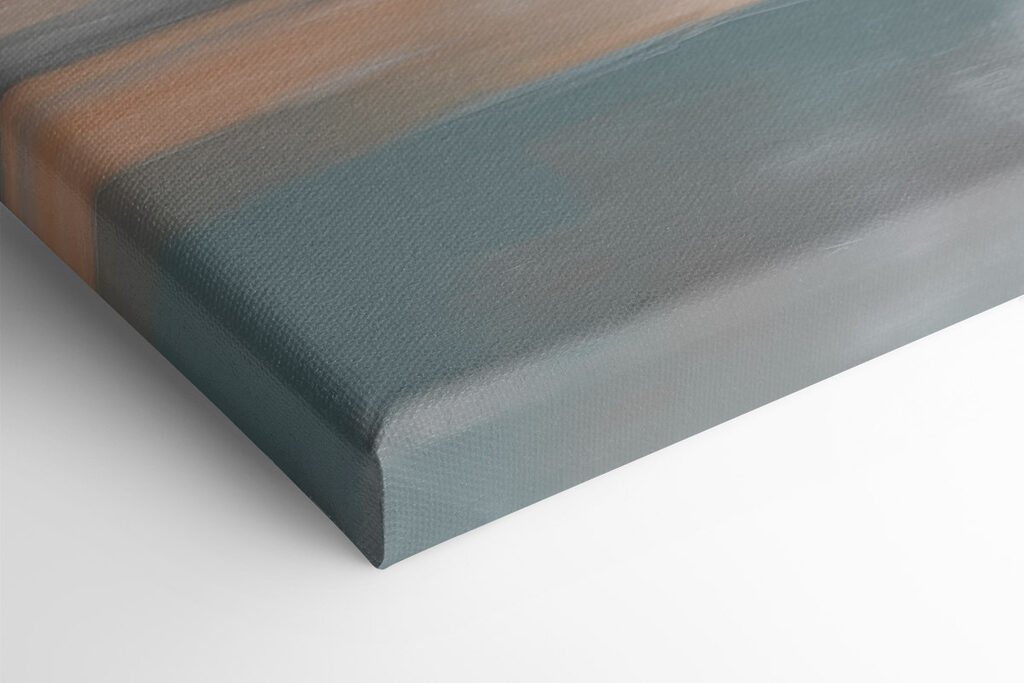 Painting of a sunset over a lake