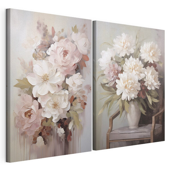 Painting of flowers in a vase