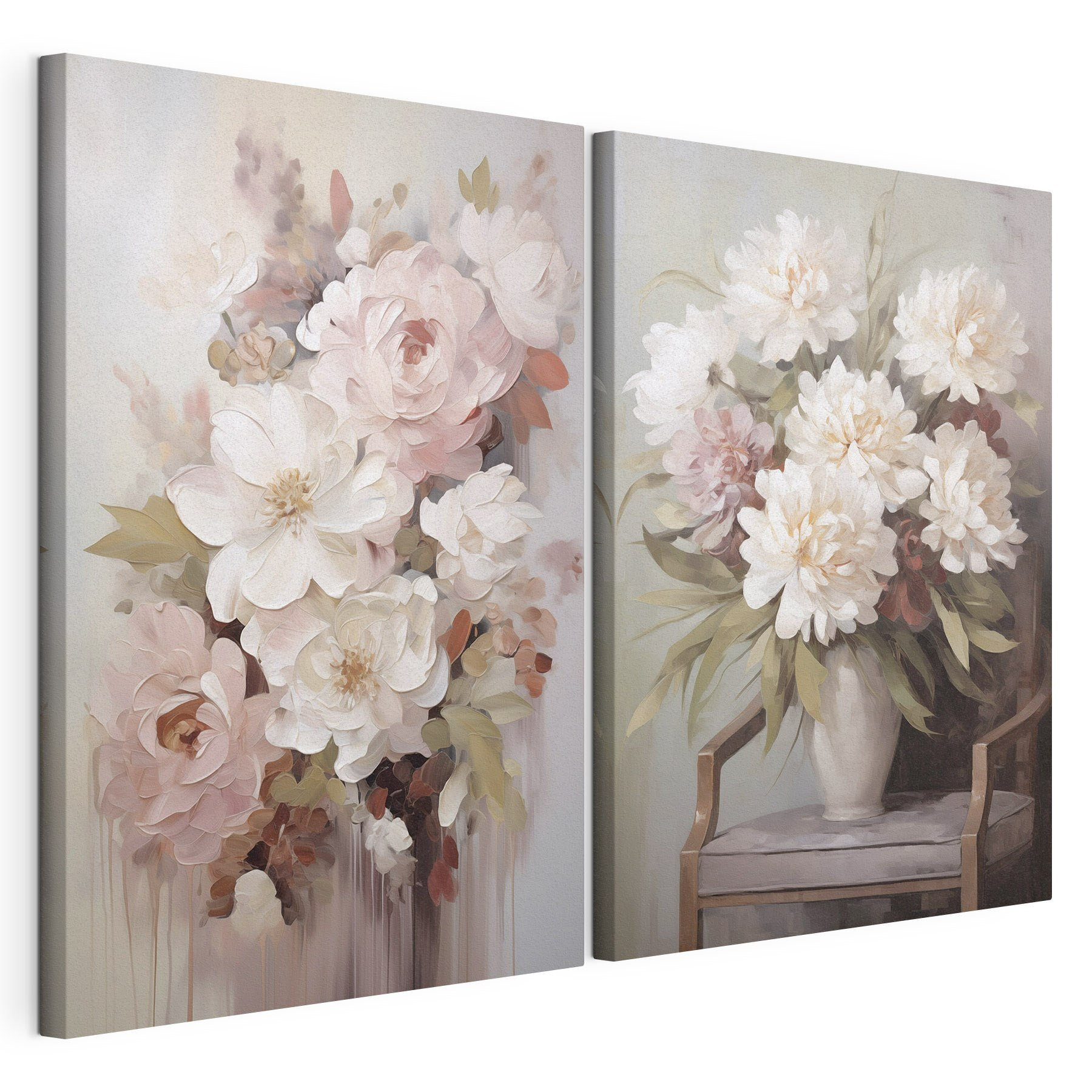 Painting of flowers in a vase