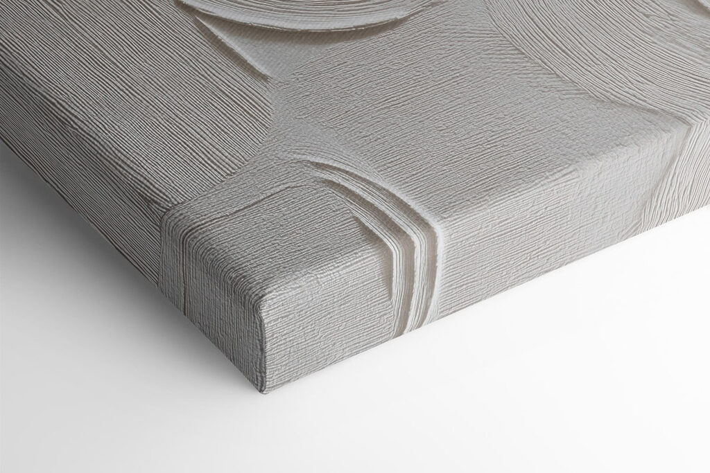Intricate patterns in soft white tones