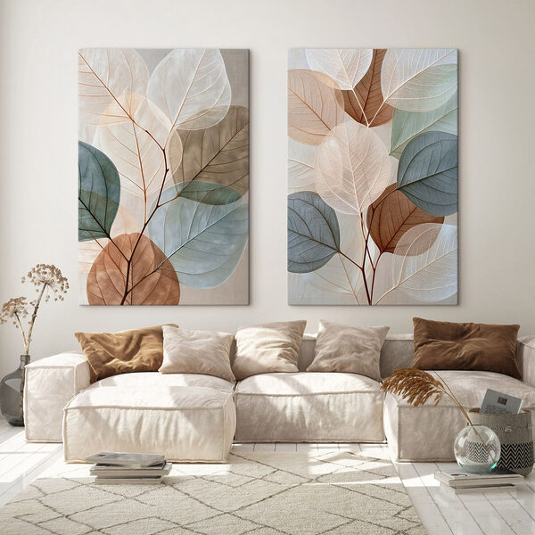 Delicate leaves in soft colors Delicate leaves in soft colors