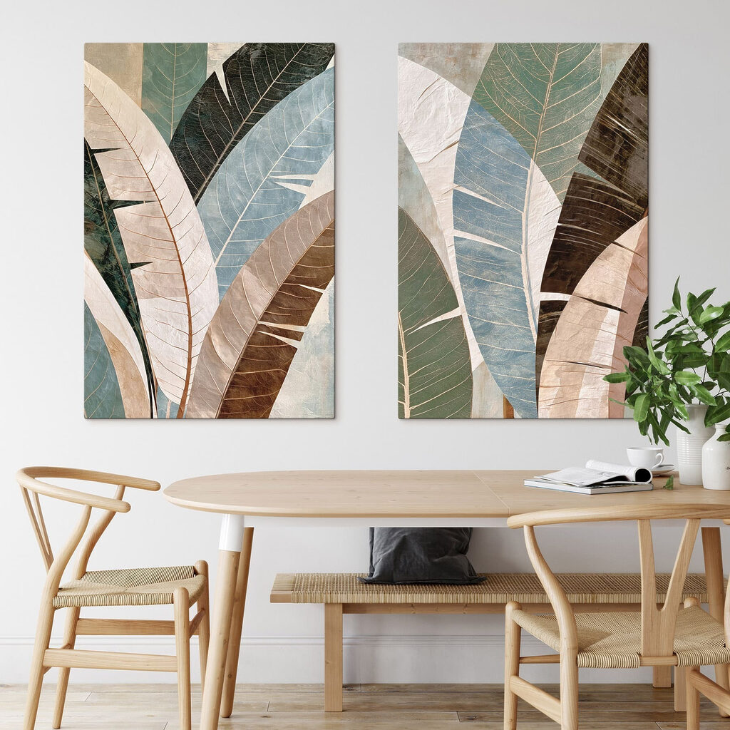 Natural hues in elegant leaf design