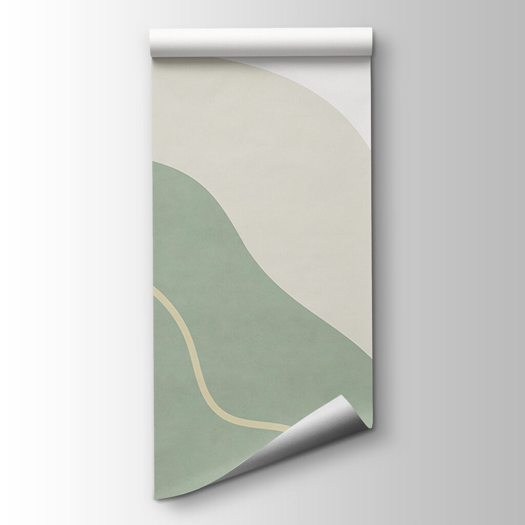Green and white abstract art Green and white abstract art