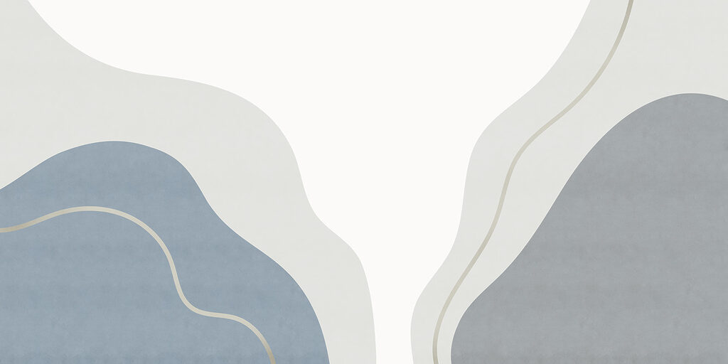 White and blue art