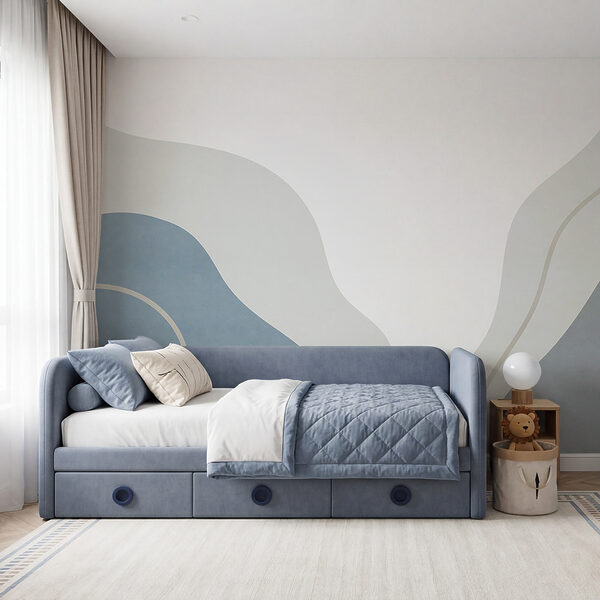 Kunst in Weiß und Blau