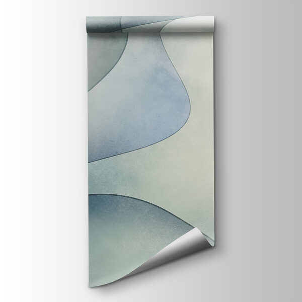 White and blue background with a curved pattern White and blue background with a curved pattern