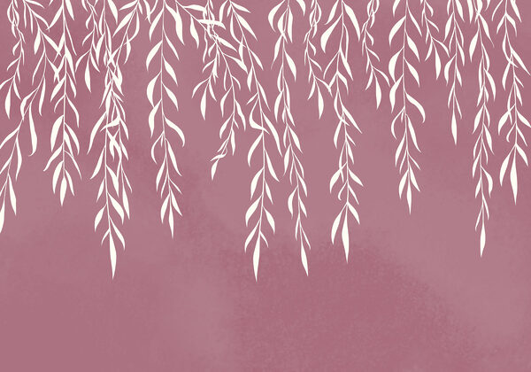 White leaves on a purple background White leaves on a purple background