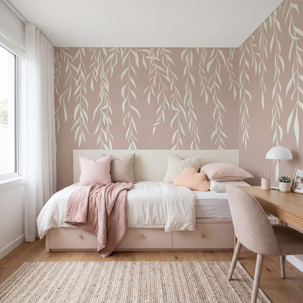 Weiße Blätter auf rosa Hintergrund Weiße Blätter auf rosa Hintergrund