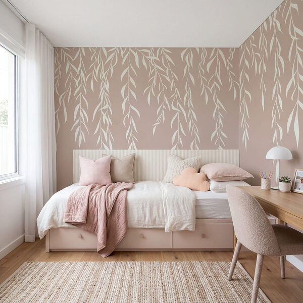 Weiße Blätter auf rosa Hintergrund Weiße Blätter auf rosa Hintergrund