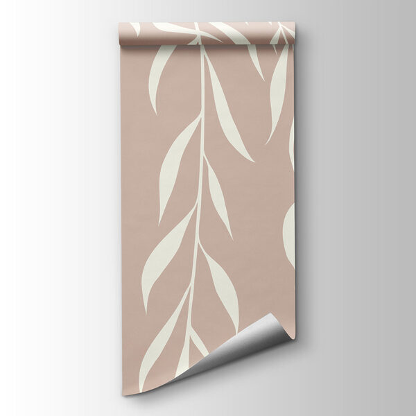 White leaves on a pink background White leaves on a pink background