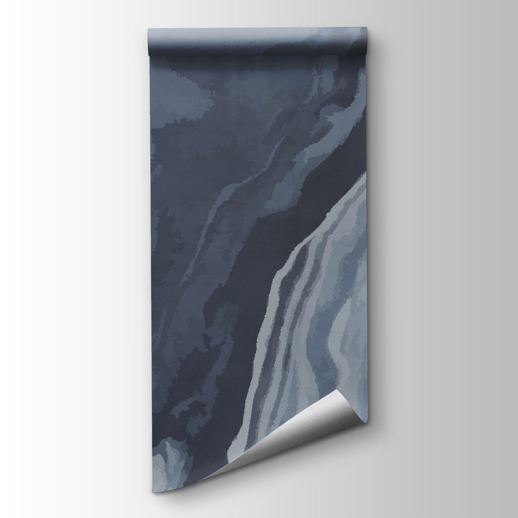 Swirling shades of blue and gray