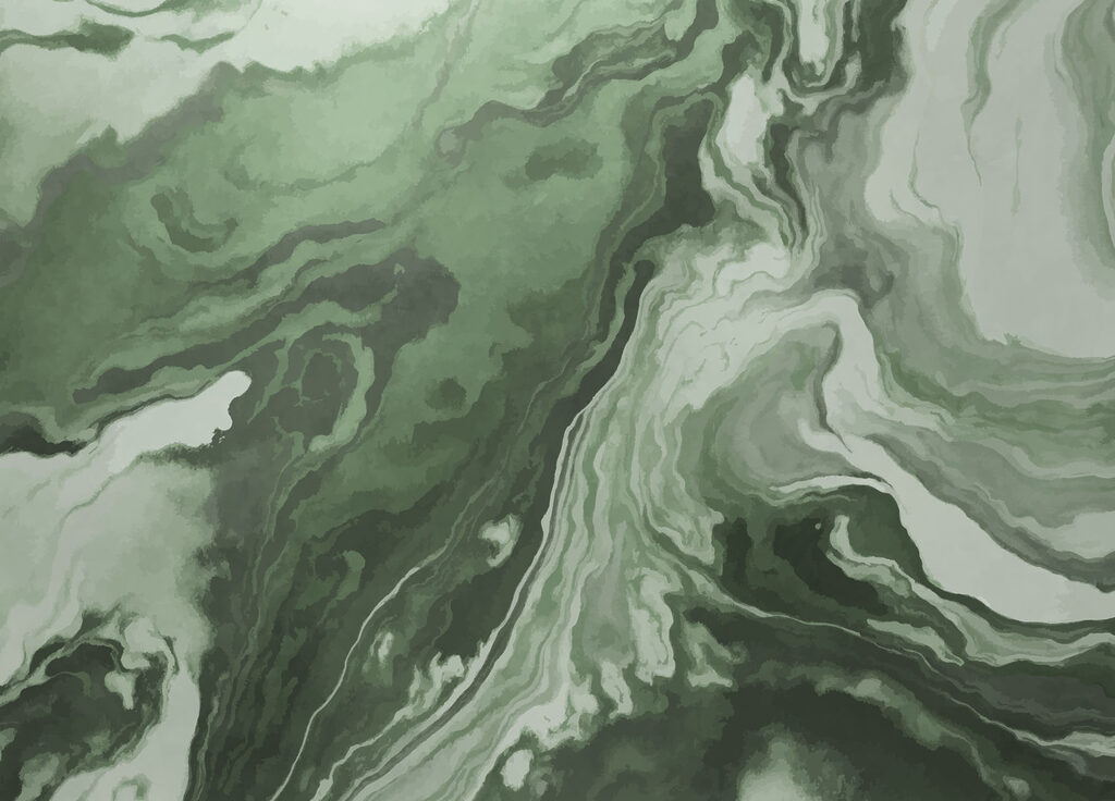 Green and white swirls