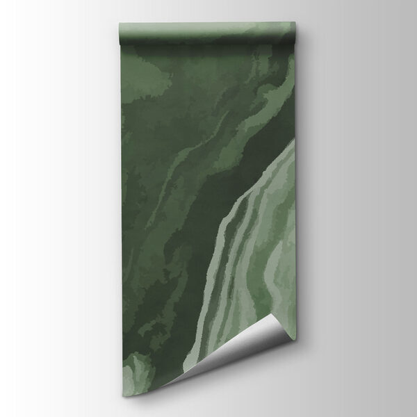 Green and white swirls