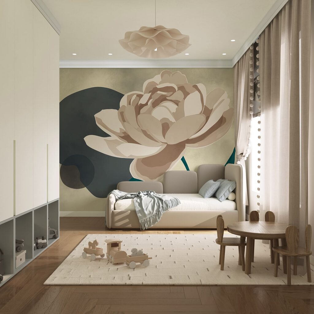 Weiße Blume mit grünen Blättern Weiße Blume mit grünen Blättern