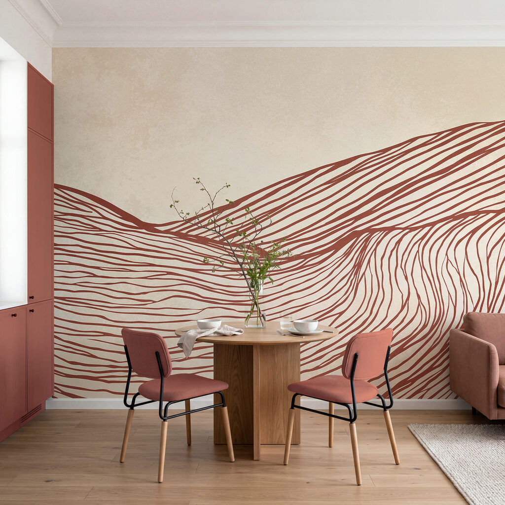 Rote Linien auf weißem Hintergrund