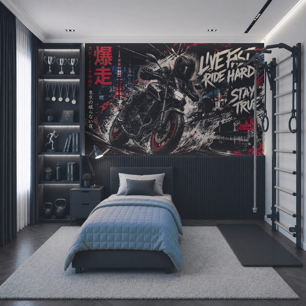 Poster mit einem Motorrad Poster mit einem Motorrad