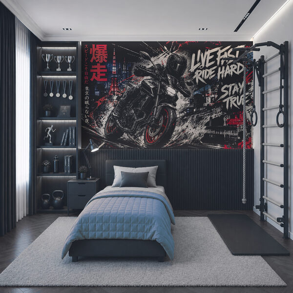 Poster mit einem Motorrad Poster mit einem Motorrad