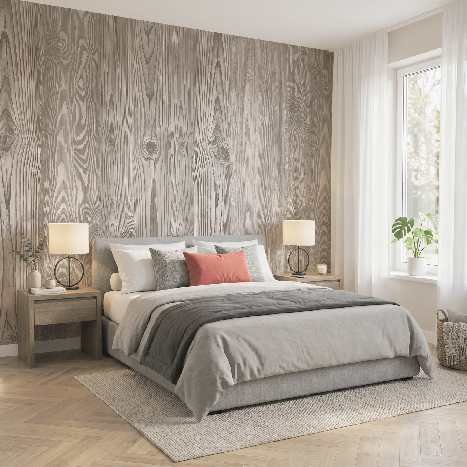 Von der Natur inspiriertes, neutrales Holzmuster