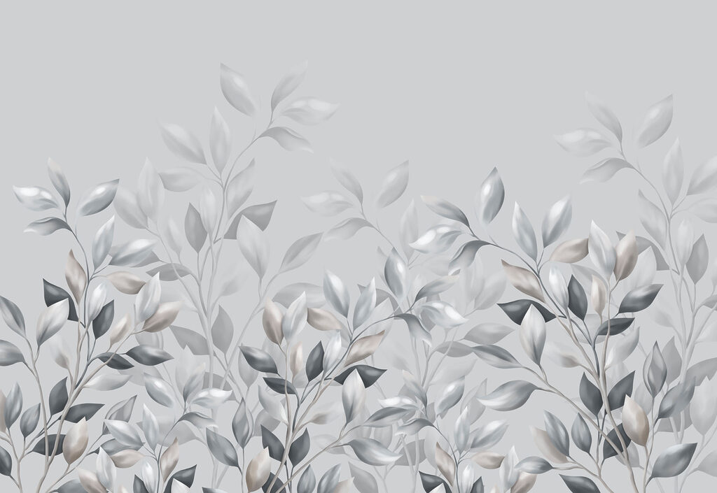 - Elegant foliage dance on soft background