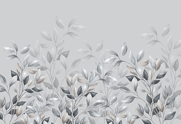 - Elegant foliage dance on soft background