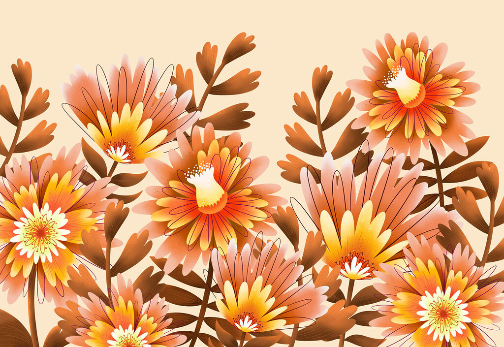Group of orange flowers