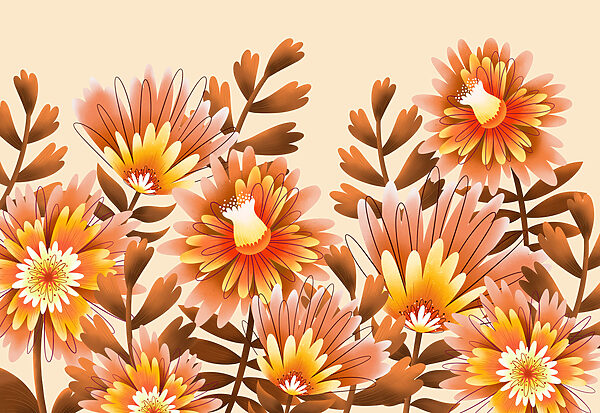 Group of orange flowers