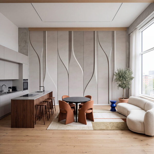 Elegante Linien schaffen faszinierende Dimensionen