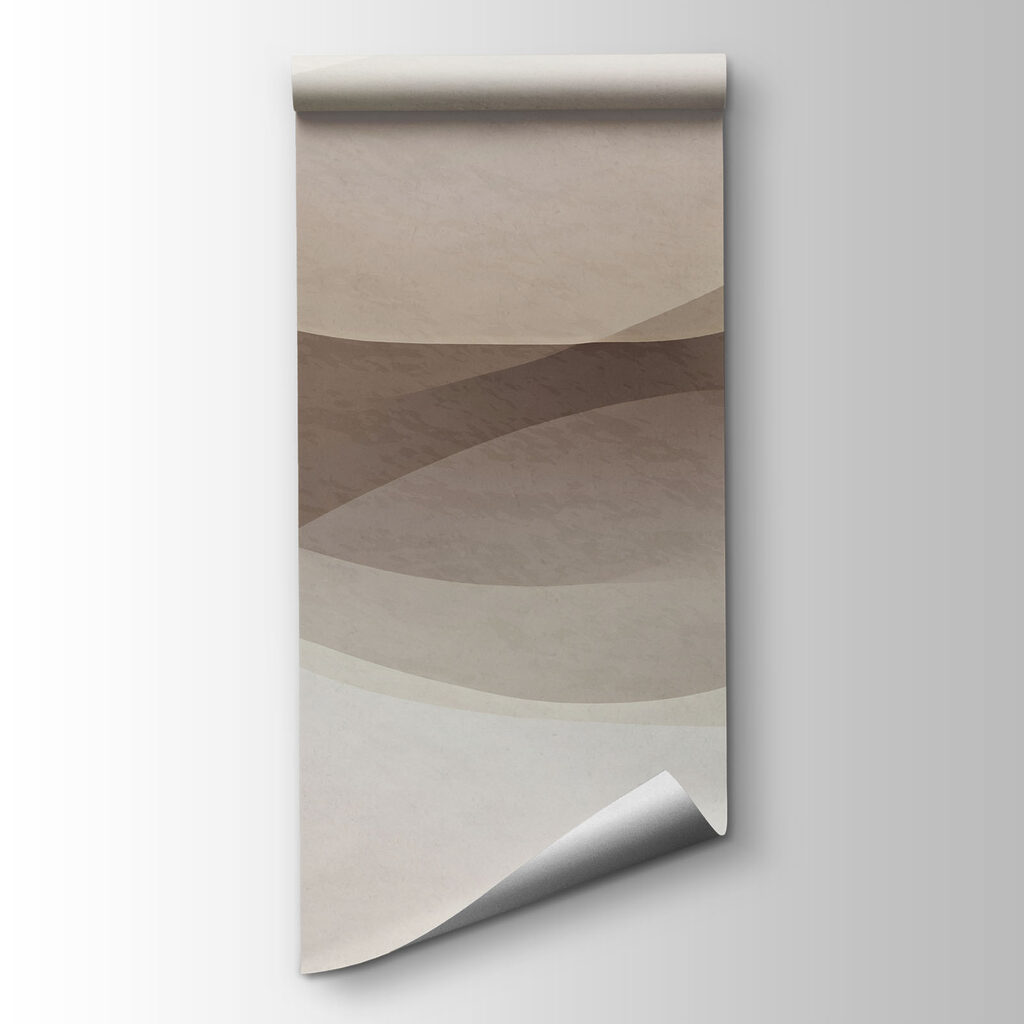 White background with brown and white waves