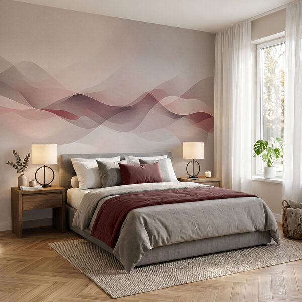 Weißer Hintergrund mit rosa und violetten Wellen Weißer Hintergrund mit rosa und violetten Wellen
