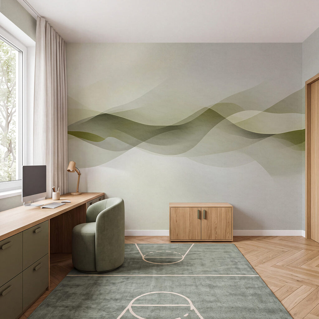 Weißer Hintergrund mit grünen und grauen Wellen Weißer Hintergrund mit grünen und grauen Wellen