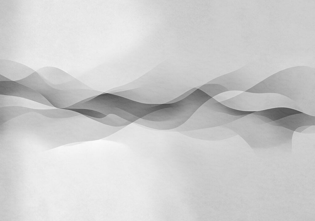 White background with black and white waves White background with black and white waves