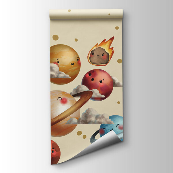 Cartoon planets in the sky