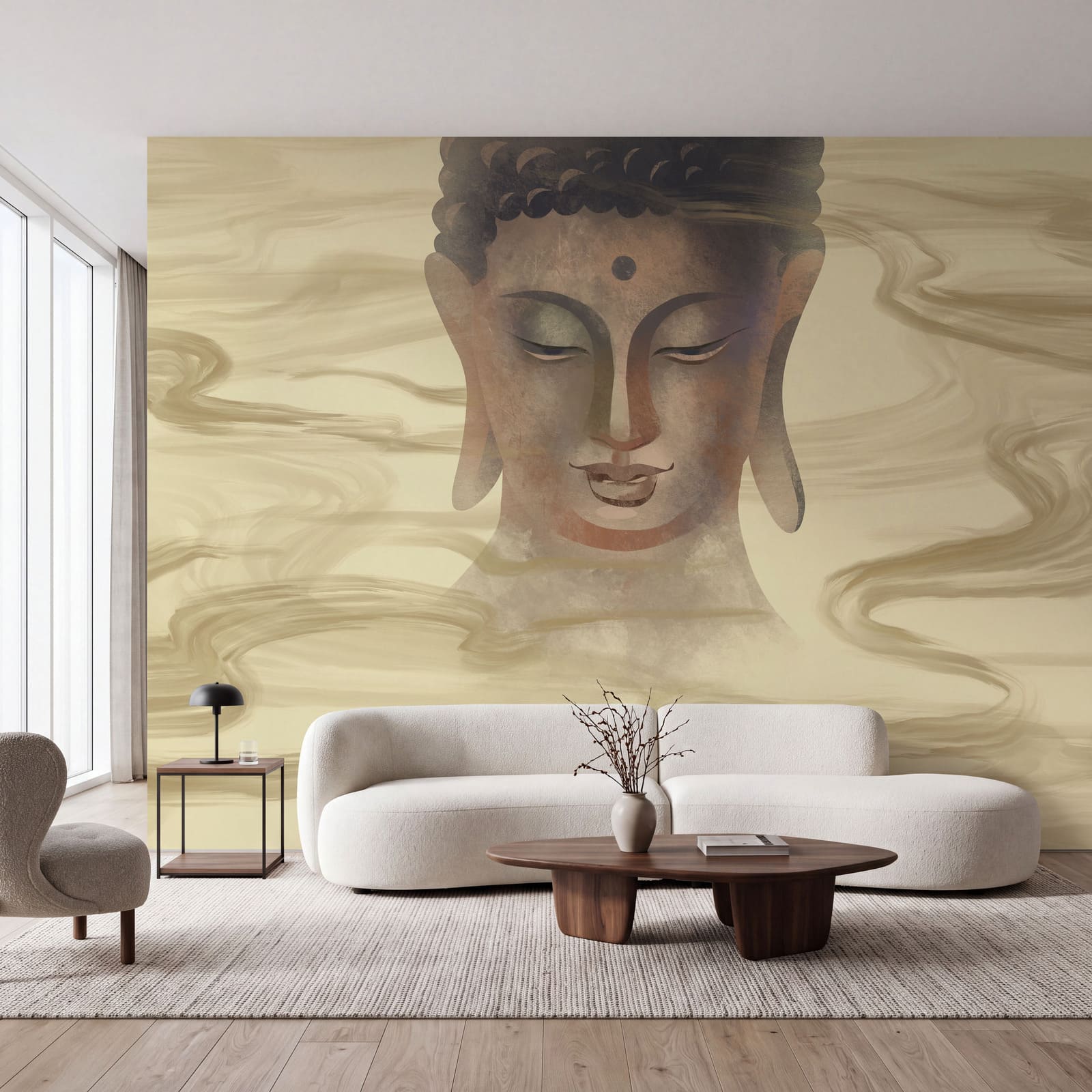Gemälde eines Buddha-Kopfes Gemälde eines Buddha-Kopfes