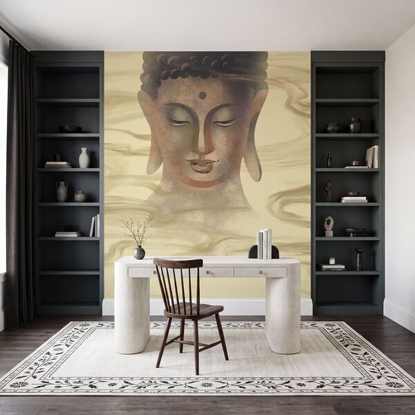 Gemälde eines Buddha-Kopfes Gemälde eines Buddha-Kopfes