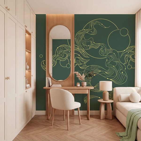 Fototapeten Gelb-grünes Design (Artikelnummer: t01047)