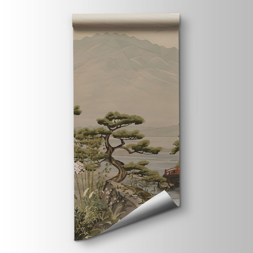 Fototapeten Landschaft mit einem Berg und einem Dorf (Artikelnummer: t01063) Fototapeten Landschaft mit einem Berg und einem Dorf (Artikelnummer: t01063)